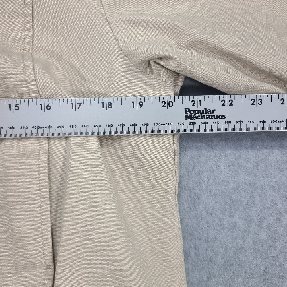LL Bean Field Barn Work Chore Coat Jacket Small Regular Khaki Plaid Lined 267093 - Picture 6 of 13